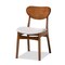 Baxton Studio Katya Mid-Century Modern Grey Fabric and Walnut Brown Finished Wood 5-Piece Dining Set 183-11635-11644-Zoro - alternate 8